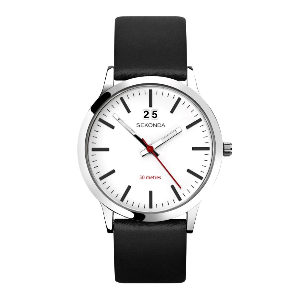Sekonda 1939 Nordic Black Leather Strap Watch - W31305