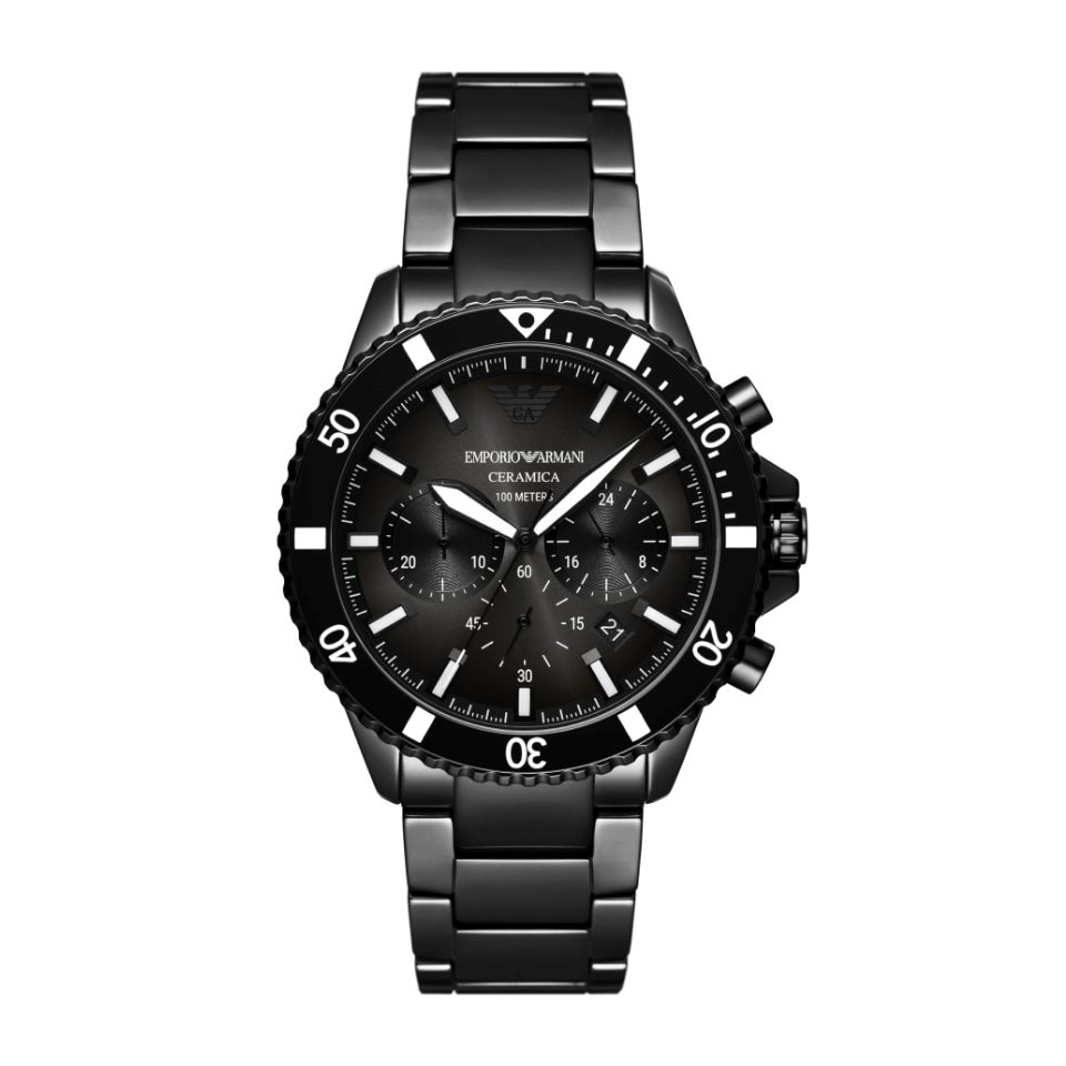 Emporio Armani AR70010 Chronograph Black Ceramic Bracelet Watch - W62202