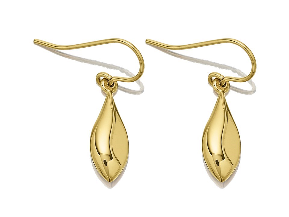 9ct Gold Teardrop Hook Wire Drop Earrings X51365